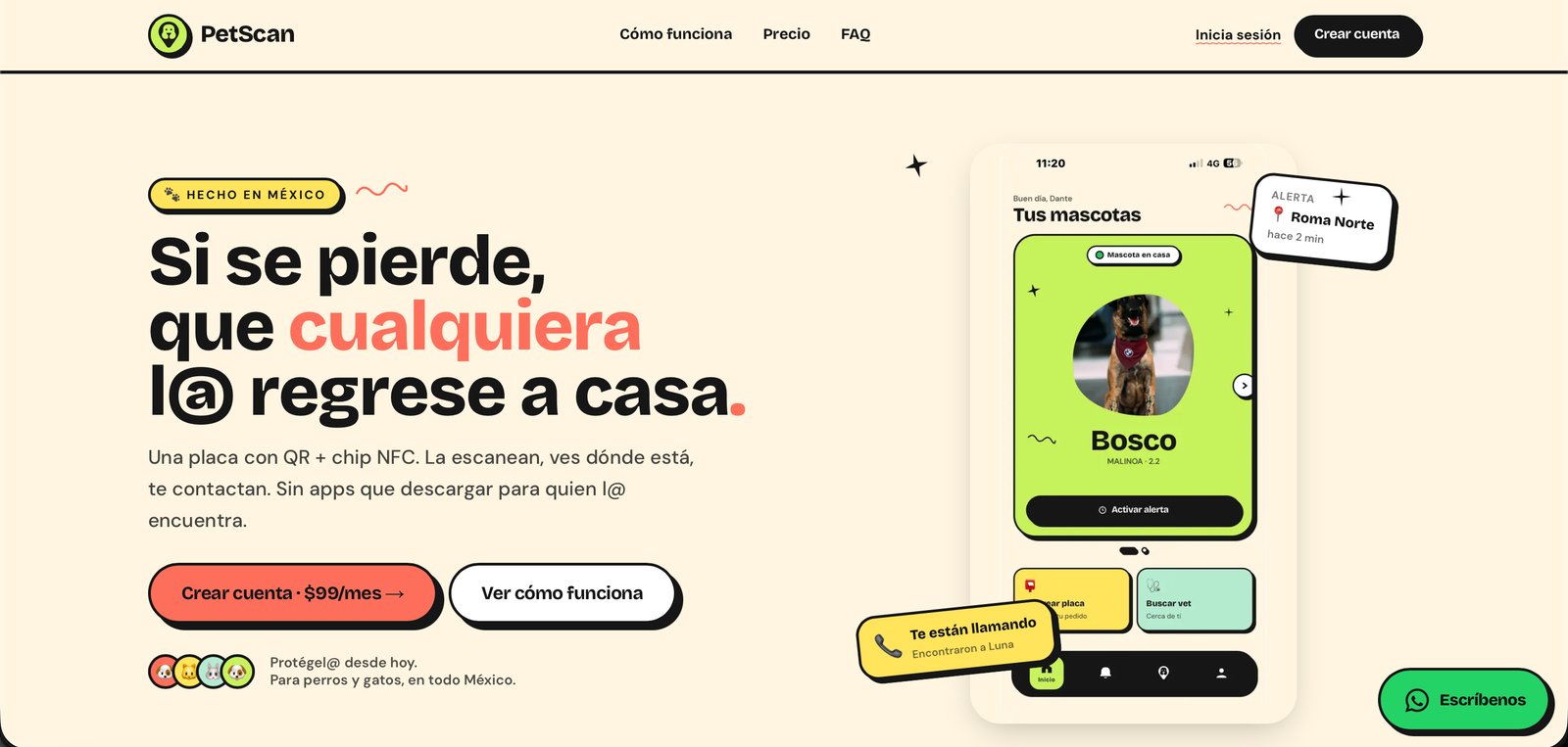 Captura de PETSCAN: Smart pet identification.
